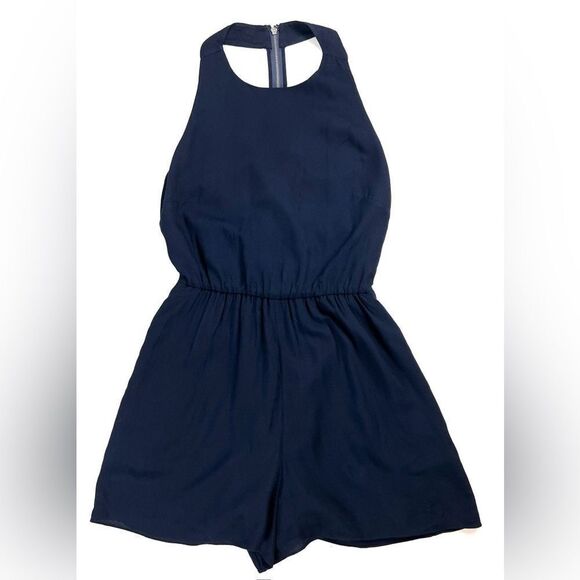 Alice & Olivia By Stacey Bendet Air Navy Blue Romper - Picture 2 of 10
